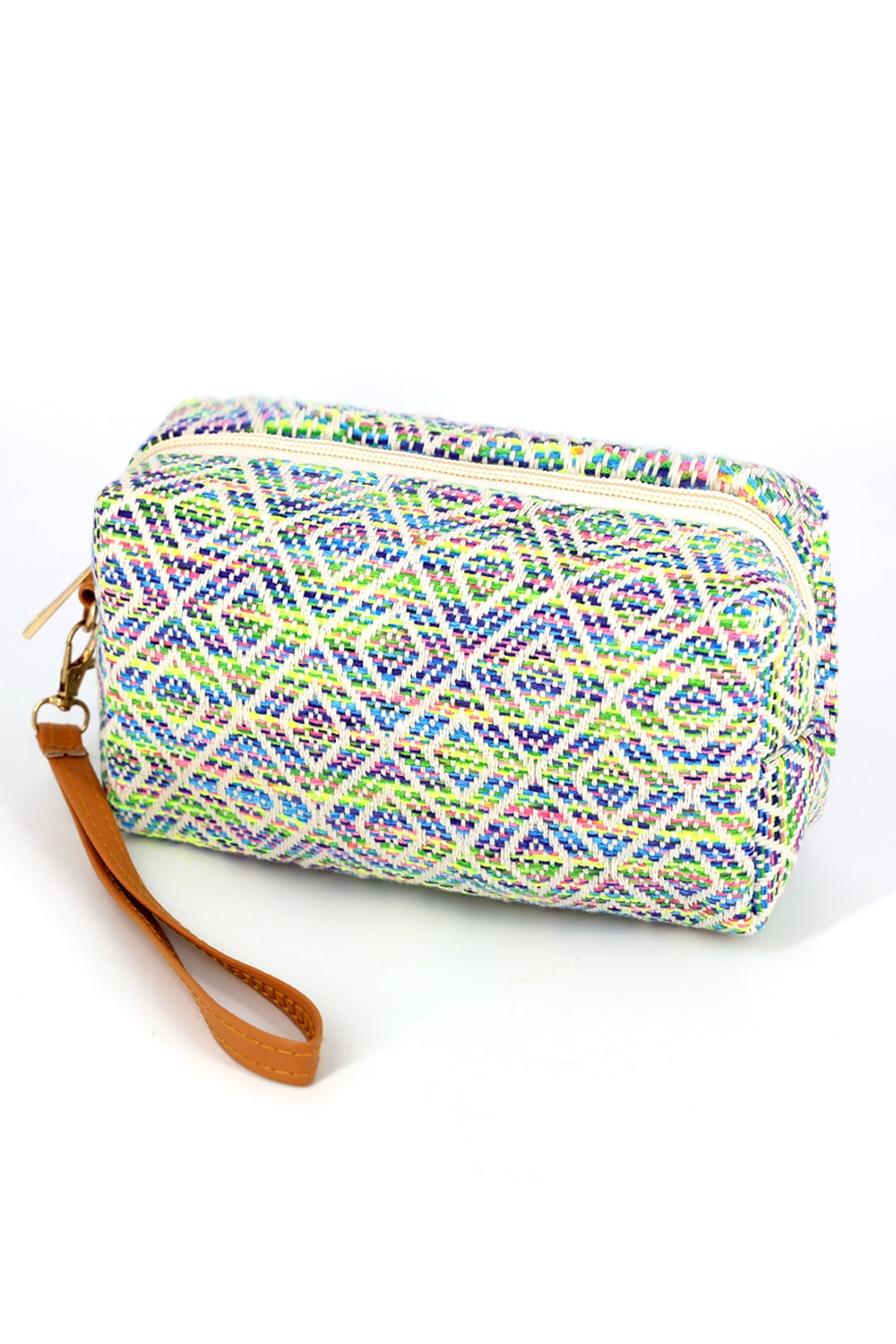 Green Aztec Pattern Wristlet Pouches - Set of 6