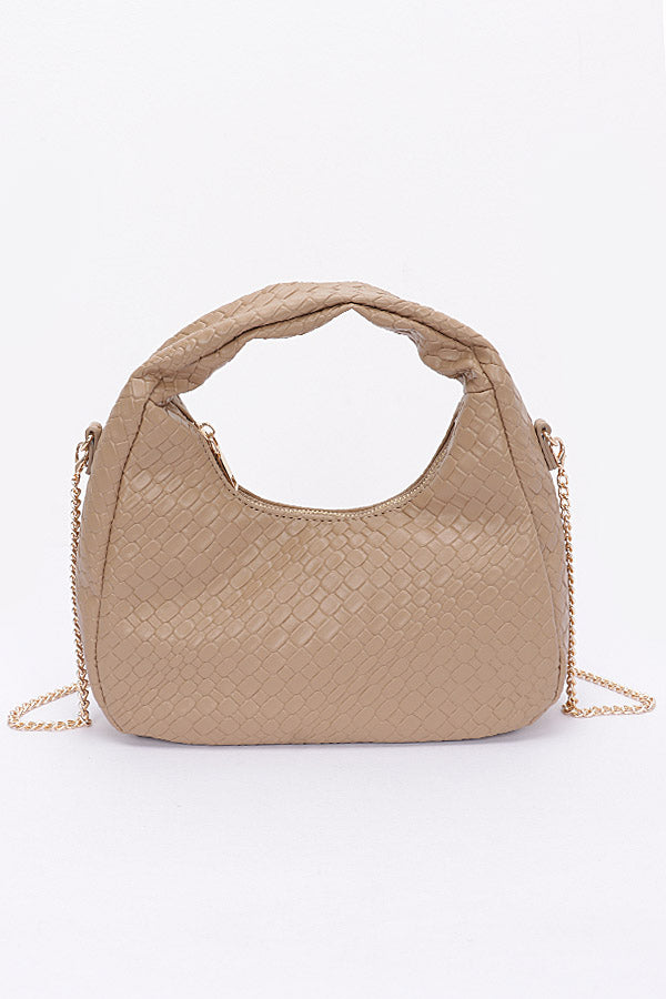 3-Pack of 7926 Khaki Pleated Faux Leather Crossbody Bags