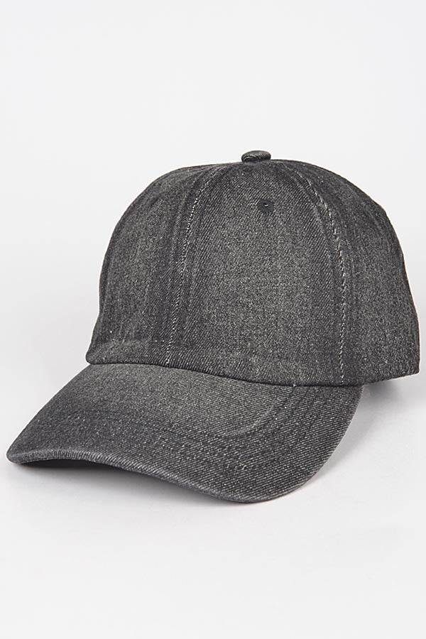 Black Denim Caps - Pack of 6 (Style 7771)