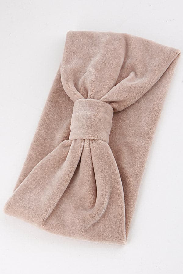 Set of 6 Taupe 218 Ribbon Winter Head Bands