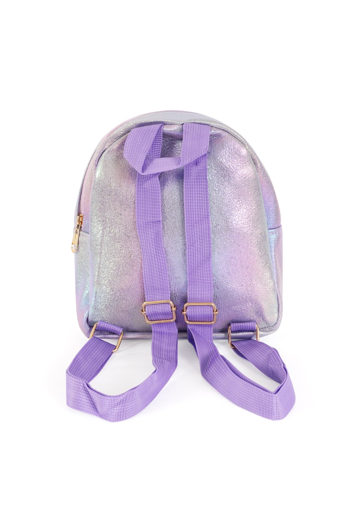 Adorable Purple Rainbow Glitter Backpacks for Kids - Set of 6