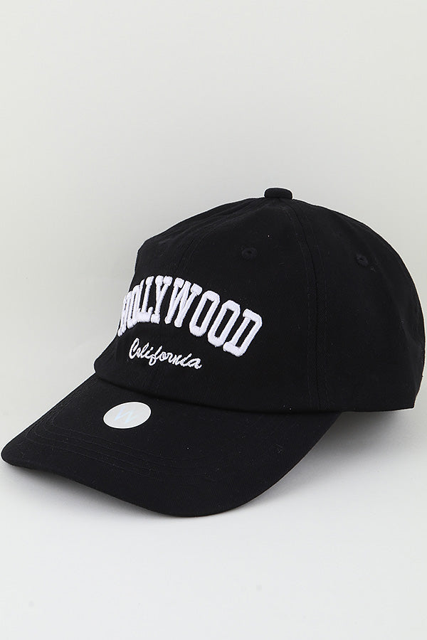 Classic Black Hollywood California Caps - Set of 6