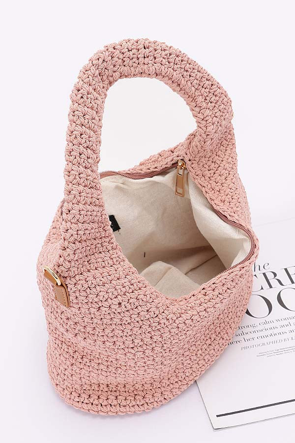 Ivory Braided Cotton Hobo Bags - Pack of 3