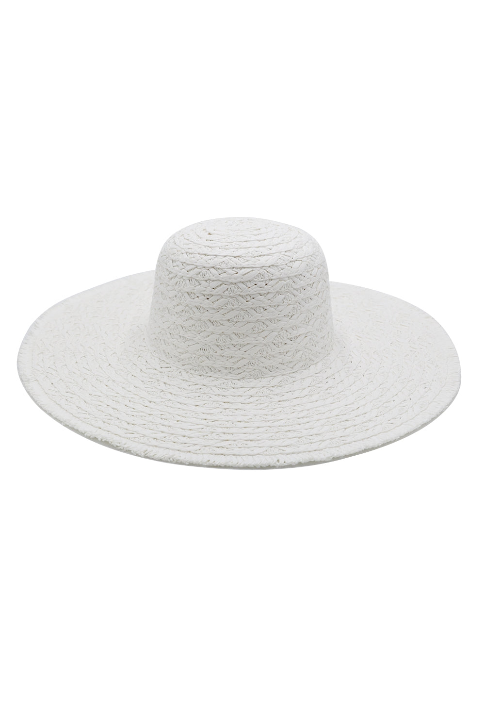 High - Quality Solid Floppy Sun Hat in White Color - Pack of Six Pieces