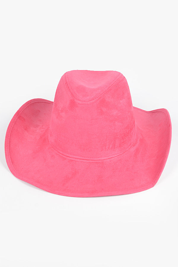 Pack of 6 Fuchsia 7671 Faux Wool Rhinestone Cowboy Hats