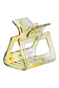 Green Dye Resin Square Hair Claw Pins - A Pack of 12 Hair Accessories for Women