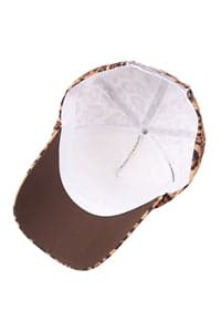 Brown Leopard Print Fashion Caps - Set of 6