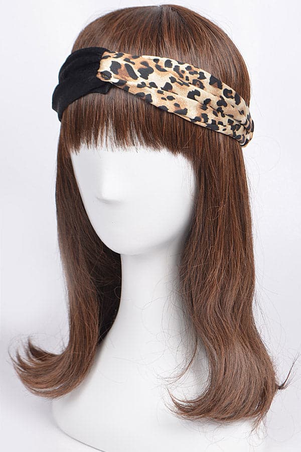 Pack of 6 Stylish Brown Two - Toned Animal Print Headbands