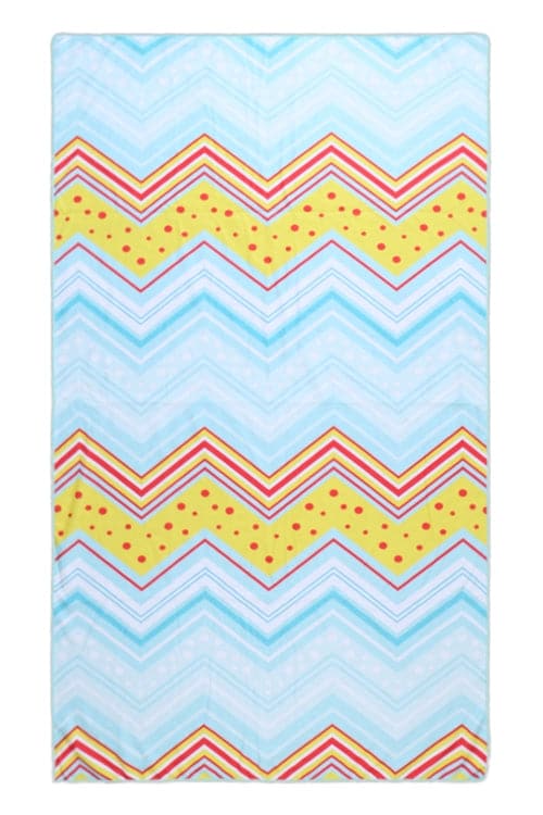 Single Pack Chevron Patterned Polyester Towel