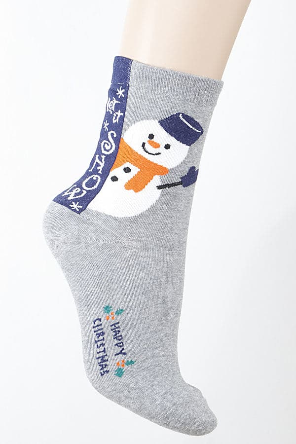 Pack of 6 Gray 1419 Snowman Socks