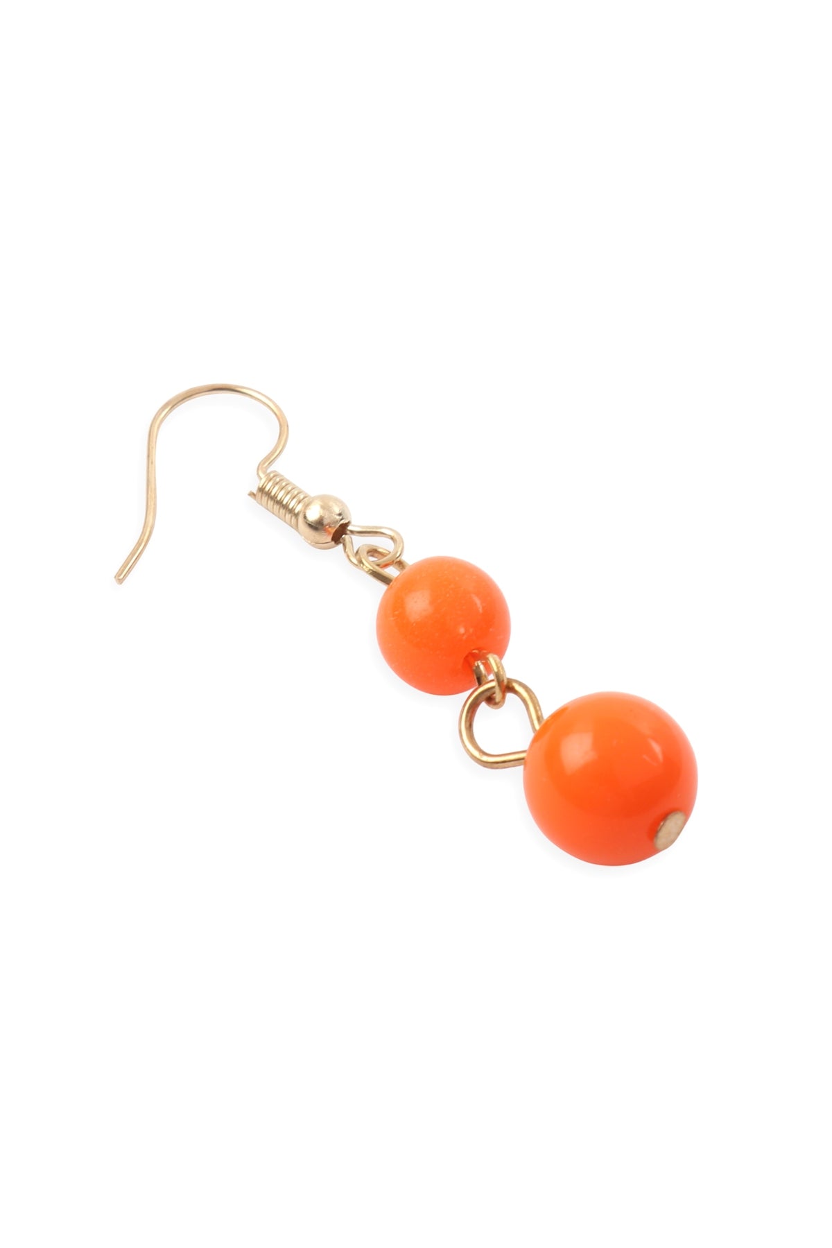Set of 6 Pieces Multilayer Orange Acrylic Necklaces and Earrings Jewelry Set
