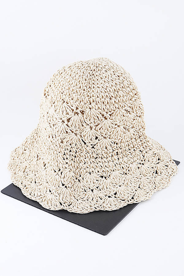 Ivory Multi - Weave Bucket Hat - Pack of 6