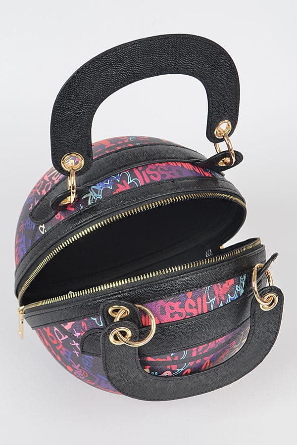 Pack of 3 - Stylish Black Multicolor Graffiti Basketball Clutches