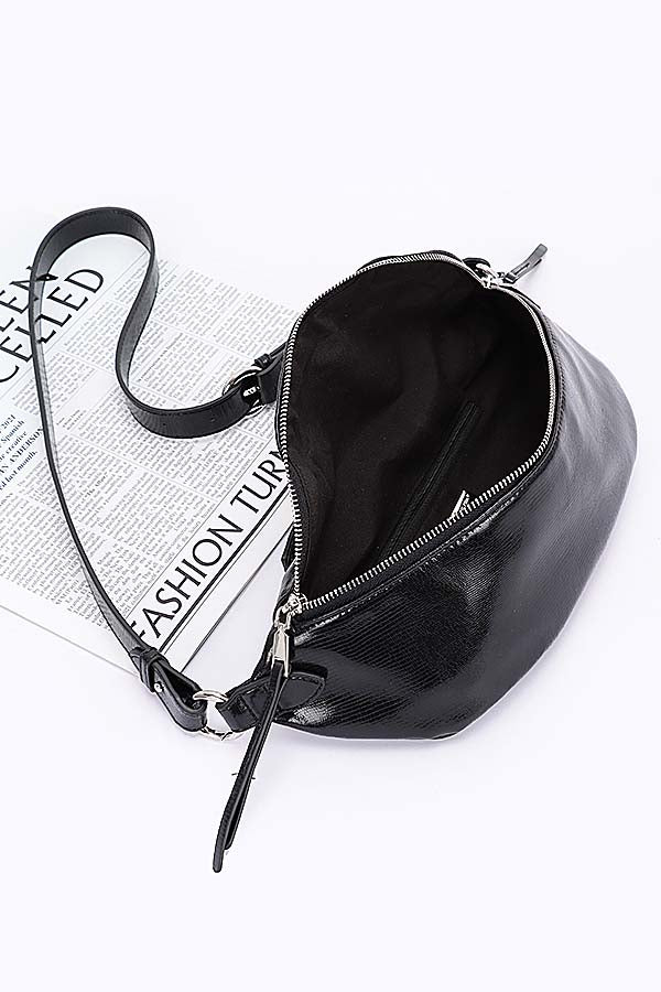 Set of 3 Stylish 1388 Black Metallic Crossbody Bags