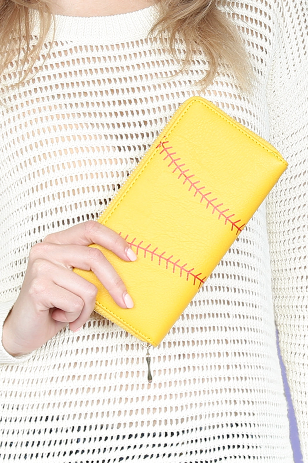 Set of 6 Softball - Themed Zipper Wallets for Convenient Storage