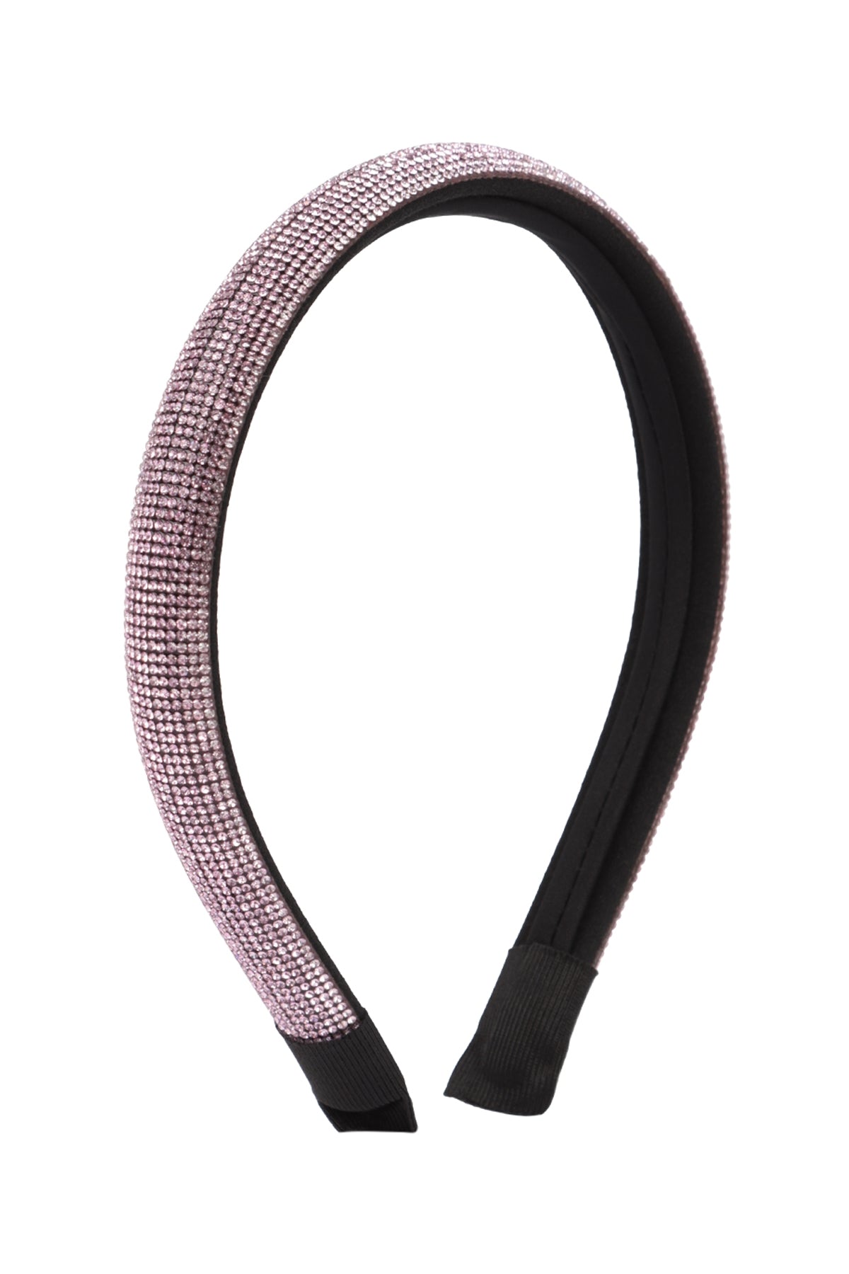 Pink Shiny Rhinestone Headbands - Set of 6