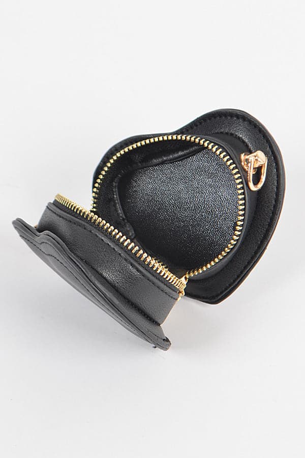 Red Heart - Shaped Faux Leather Mini Clutch Set of 3