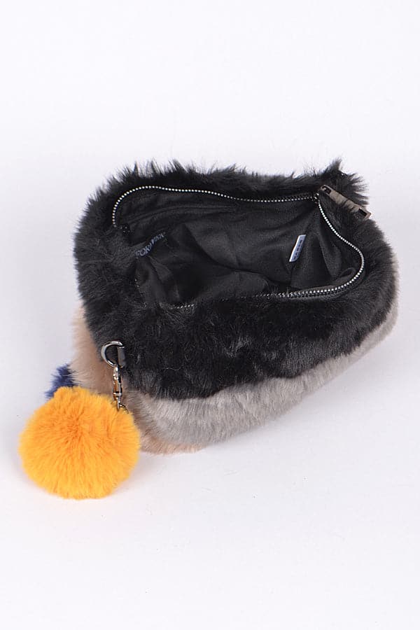 Colorful Faux Fur Clutch - 2146 Camel Design, Pack of 3