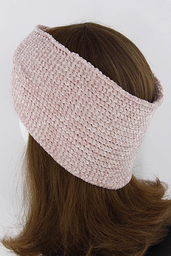 Pack of 6 Knitted Burgundy Head Bands 6100