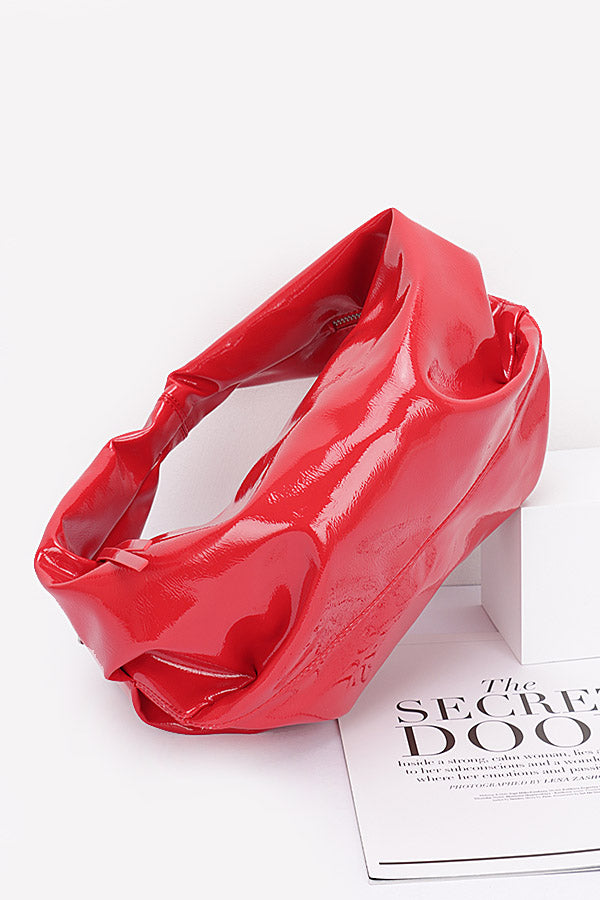 Red Patent Leather Hobo Bag - Pack of Three