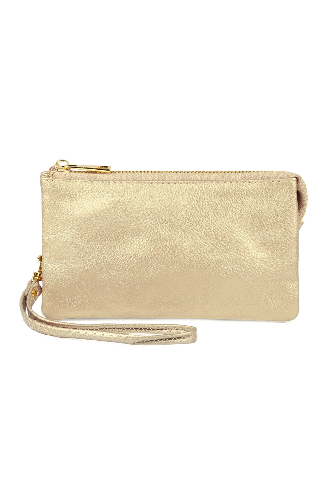 Rose Gold Vegan Leather Wallet with Detachable Wristlet - Set of 6