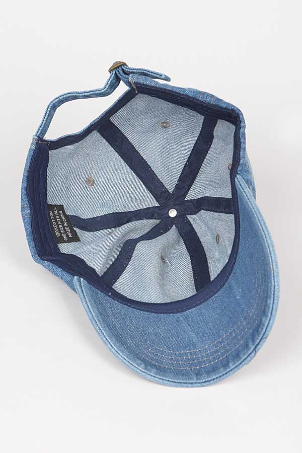 Black Denim Caps - Pack of 6 (Style 7771)