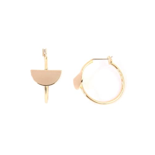 6-Piece Set of Gold Half Disc Hoop Earrings