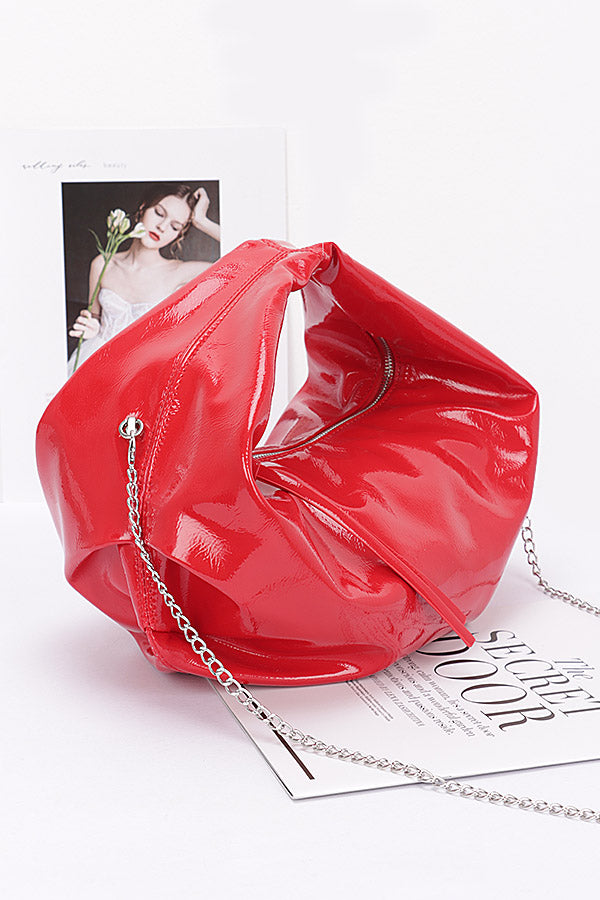 Red Patent Leather Hobo Bag - Pack of Three