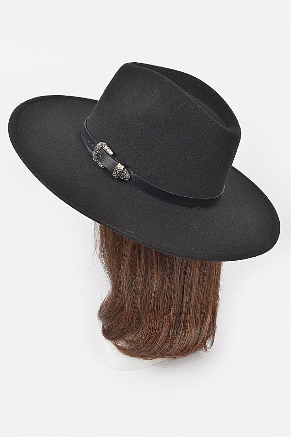 Set of 6 Camel 9651 Leather - Fedora with Buckle Detail