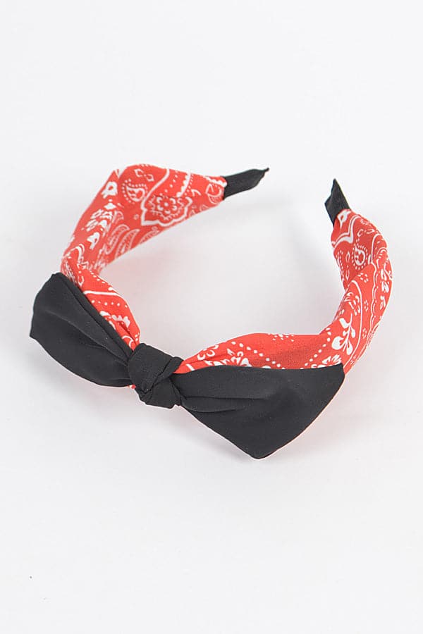 Pack of 6 White 1048 Bandana Print Headbands