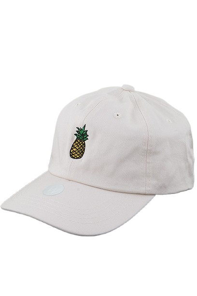 Set of 6 Classic Ivory-colored Pineapple Caps for Fashion and Comfort