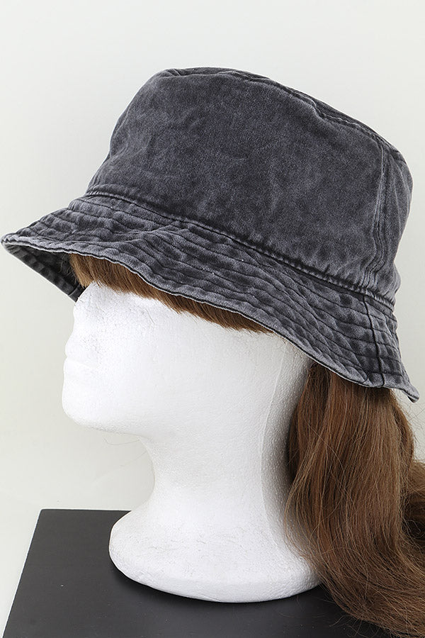 Set of Six Classic Simple Gray Bucket Hats for Casual Wear