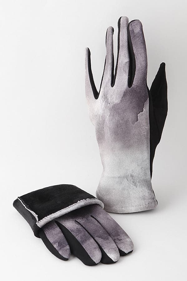 Pack of 6 Luxury Faux Fur Gloves in Gray Color
