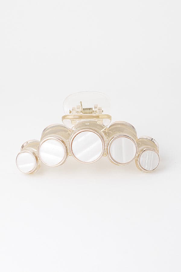 Pack of 6 Clear 6811 Circle Pattern Hair Claws