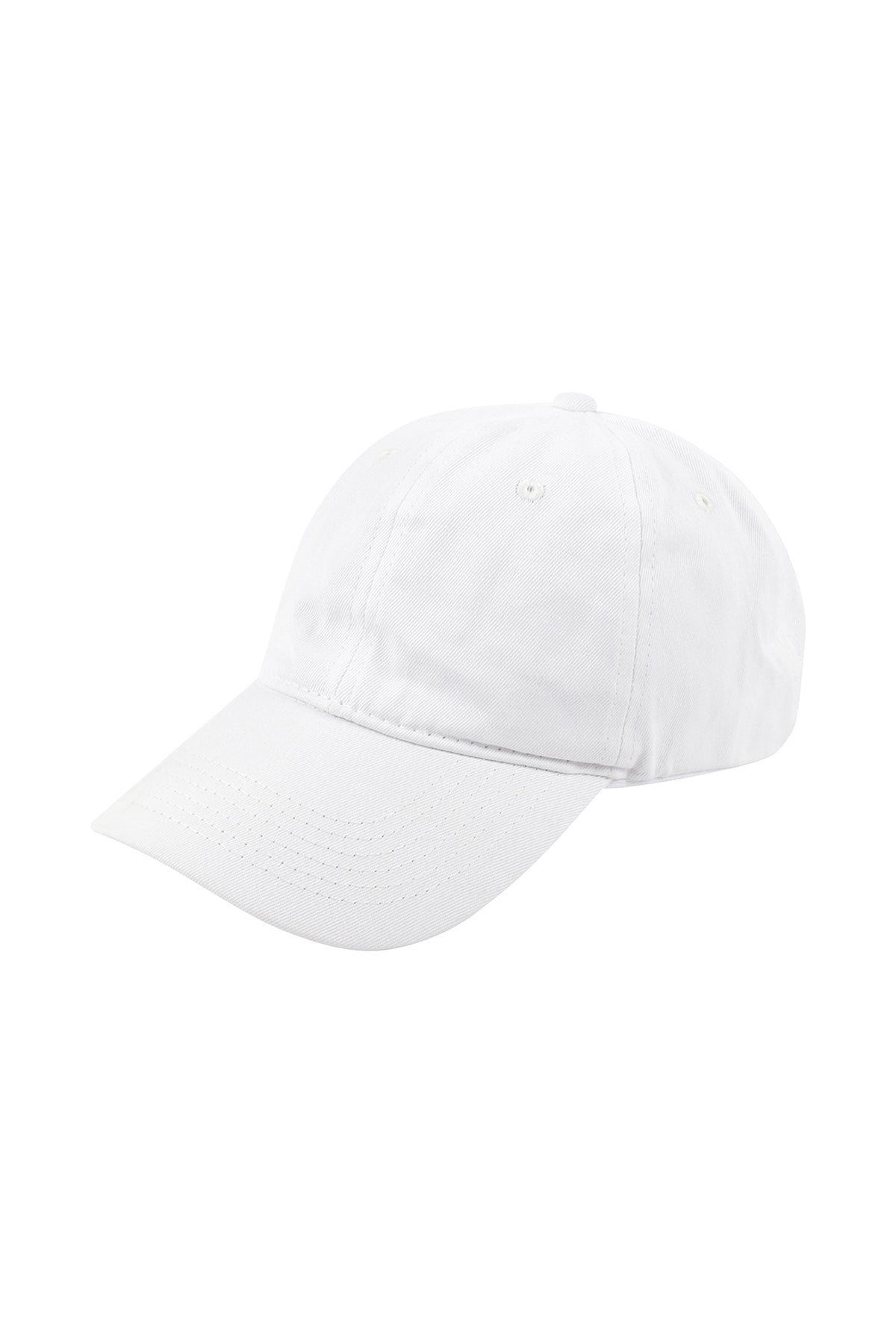 High - Quality Acid - Treated White Baseball Caps - Pack of Six