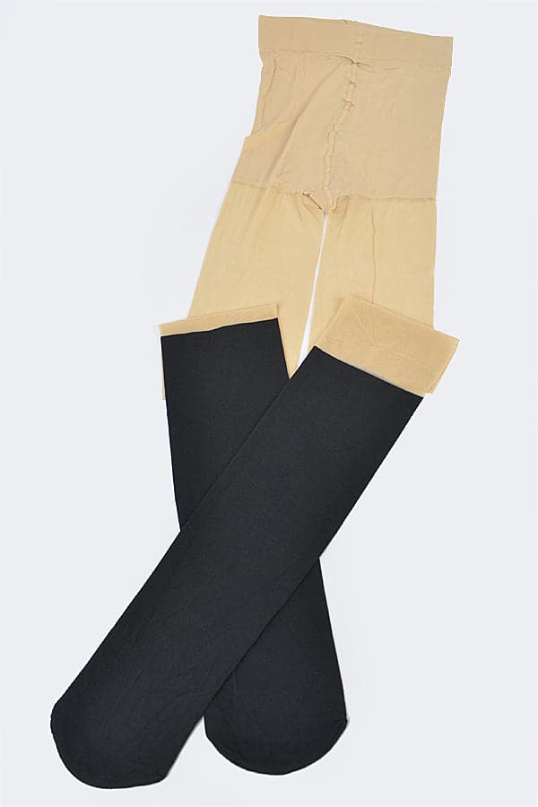 Fashionable Premium Black Tights - Set of 6