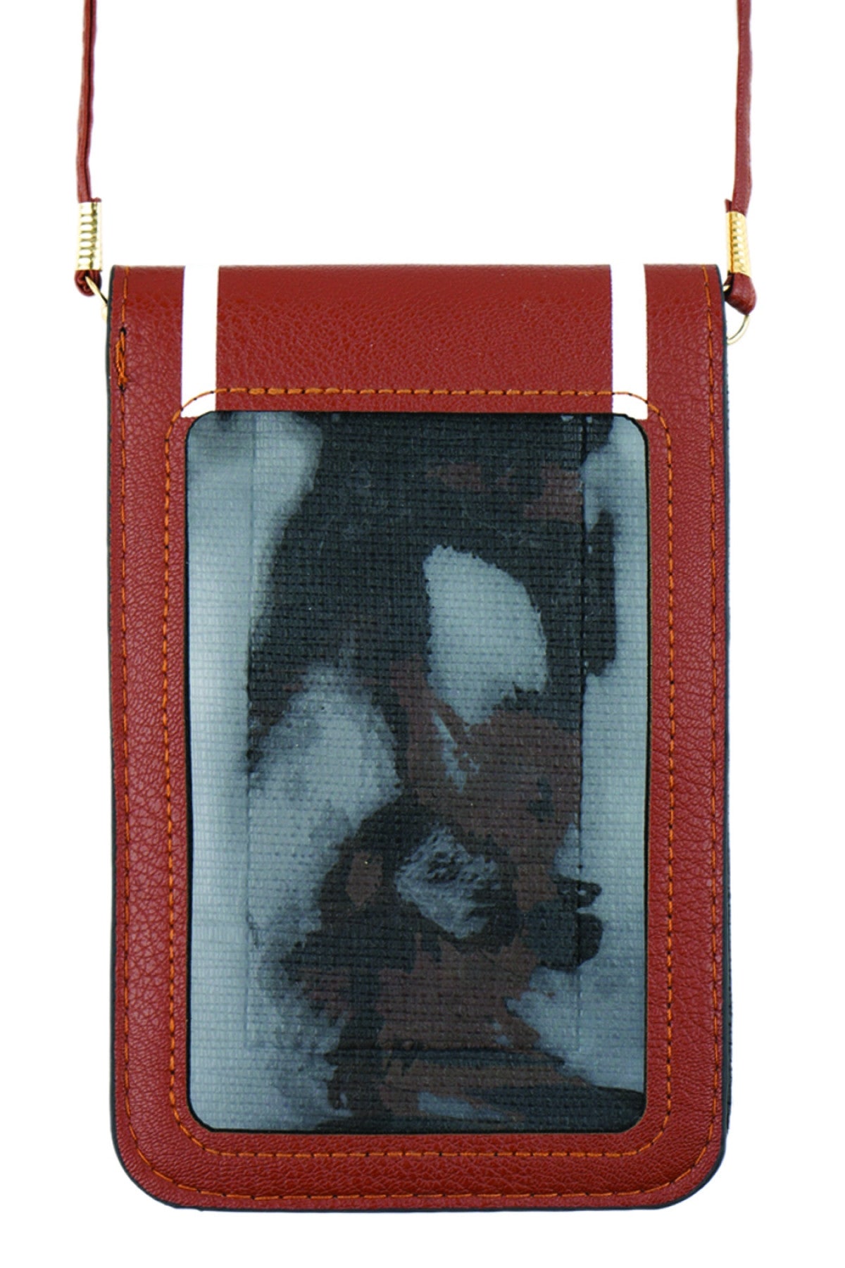 Set of 6 Transparent Football - Inspired Cellphone Crossbody Bags
