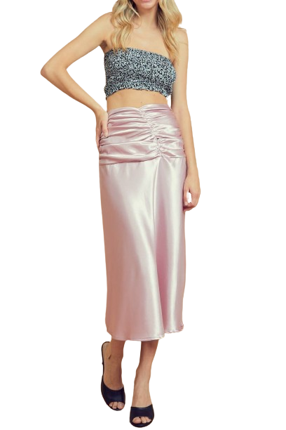 Pack of 6 Blush Satin Skirts with Waist Detail