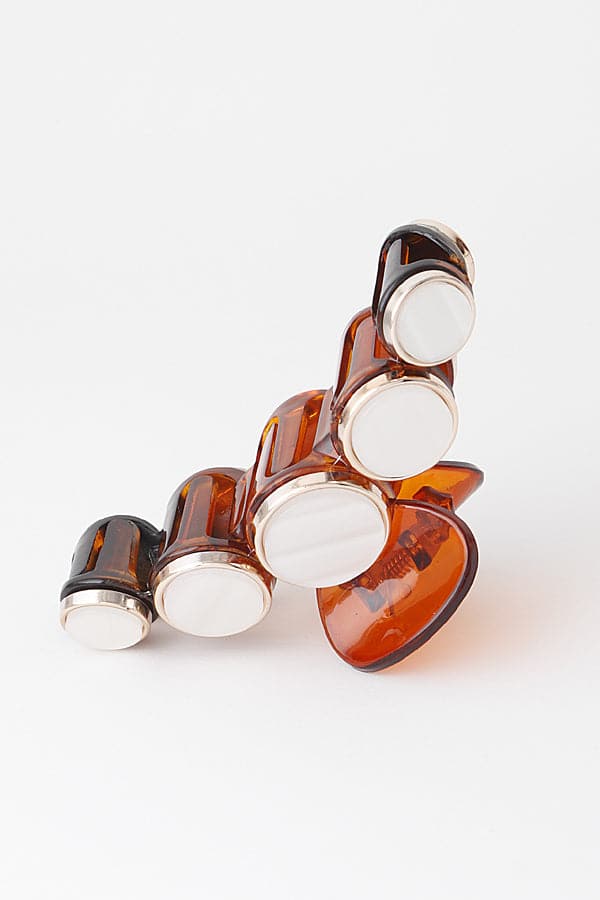 Pack of 6 Clear 6811 Circle Pattern Hair Claws