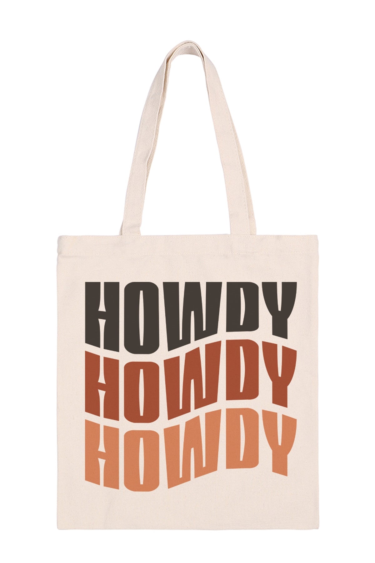 Howdy Print Simple Fashionable Tote Bags - Set of 6