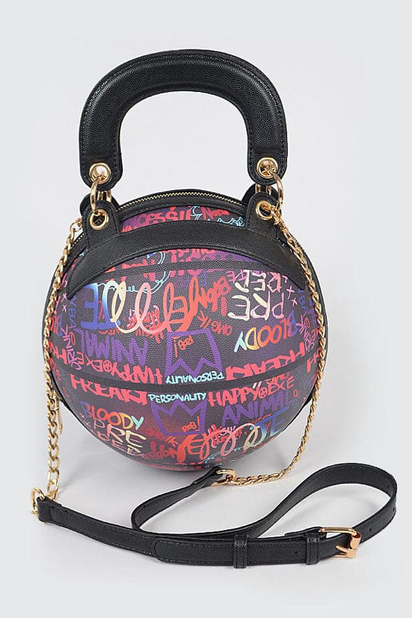 Pack of 3 - Stylish Black Multicolor Graffiti Basketball Clutches