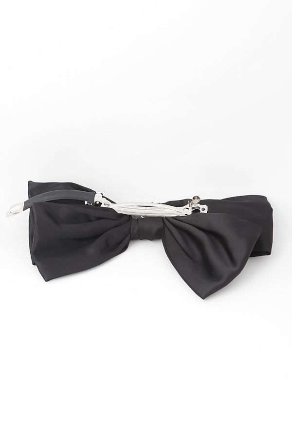 Set of 6 Double Ribbon Hair Clips in Classic Black (2668 Model)