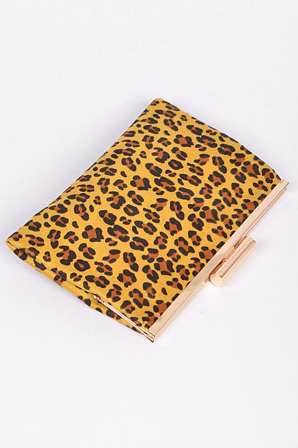 Set of 3 Fashionable 7836 Pink Leopard - Print Clutches