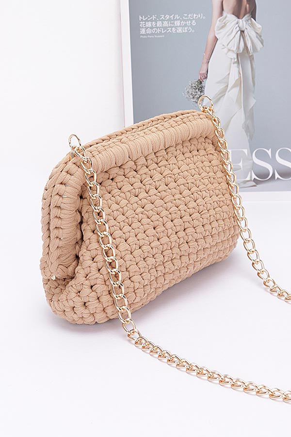 Set of Three 9436 Burgundy Cotton Braided Clutches