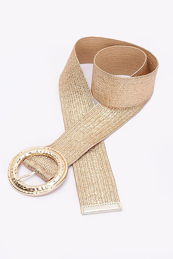6-Piece Set of Hammered Gold Metal Stretch Plus Size Belts