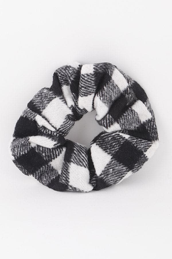 Pack of 6 White Checkered 89001 Scrunchies