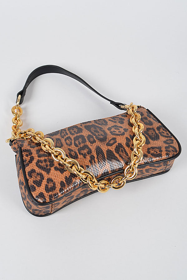 3-Pack Leopard Print Simple Clutch Bags with Chain