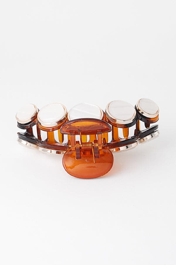Pack of 6 Clear 6811 Circle Pattern Hair Claws