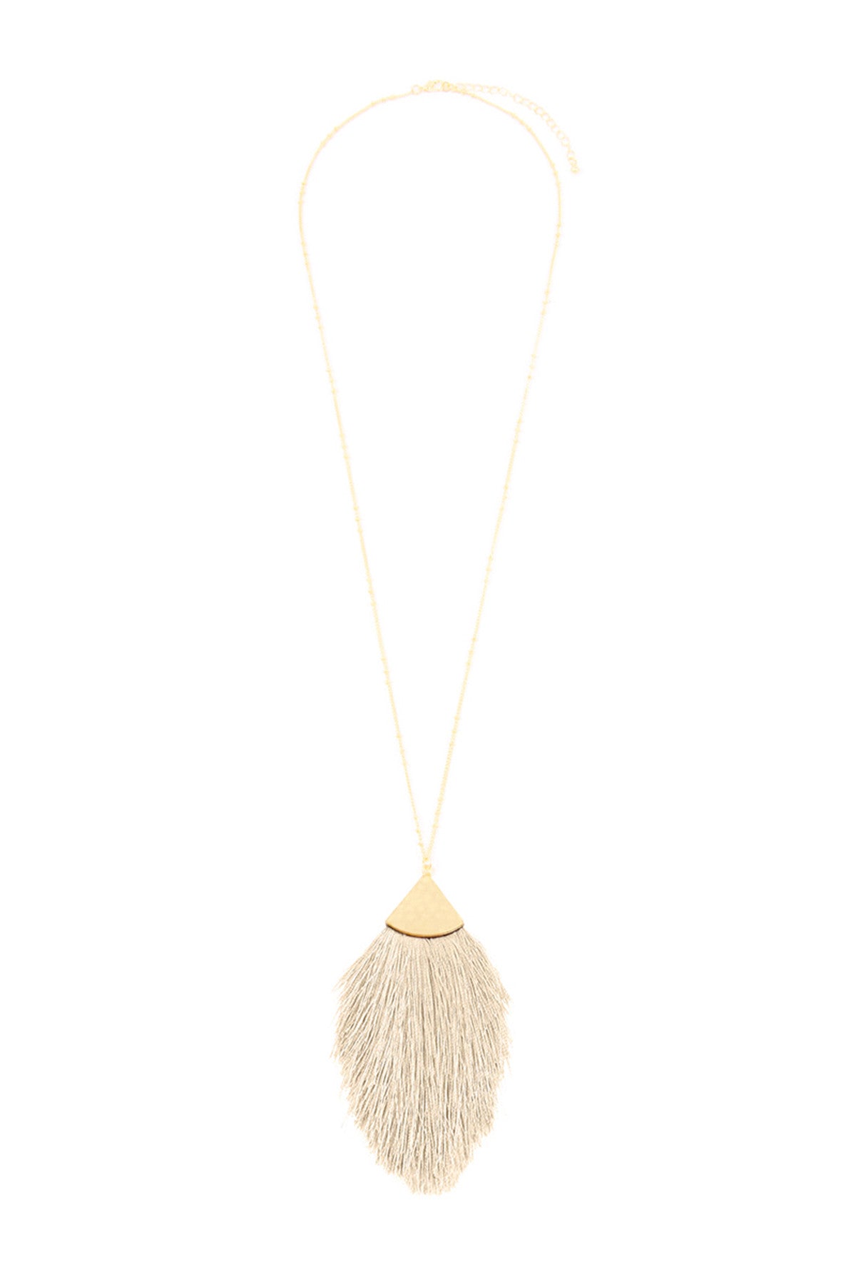 Set of 6 Ivory Tassel Pendant Necklaces with 30' Length