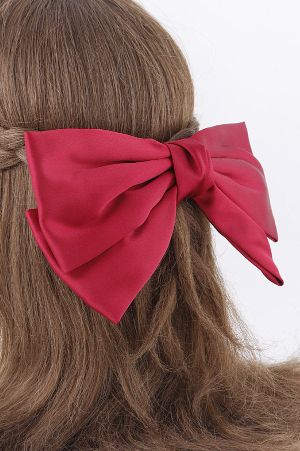 Set of 6 Double Ribbon Hair Clips in Classic Black (2668 Model)